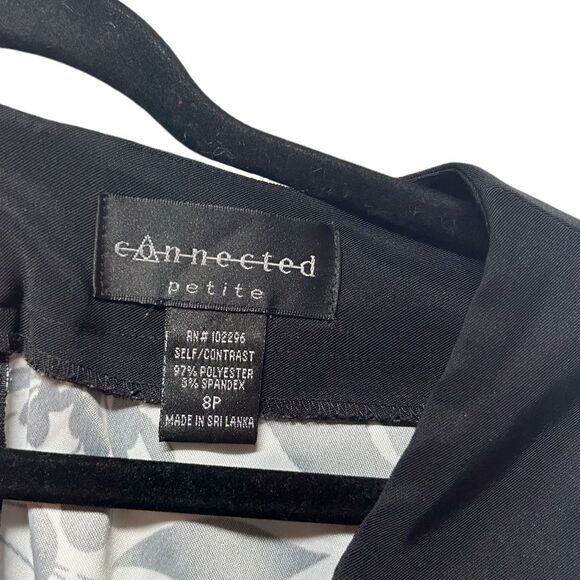 Connected Apparel Black White Contrast Floral Sleeveless Sheath Mini Dress Cute - Picture 2 of 7